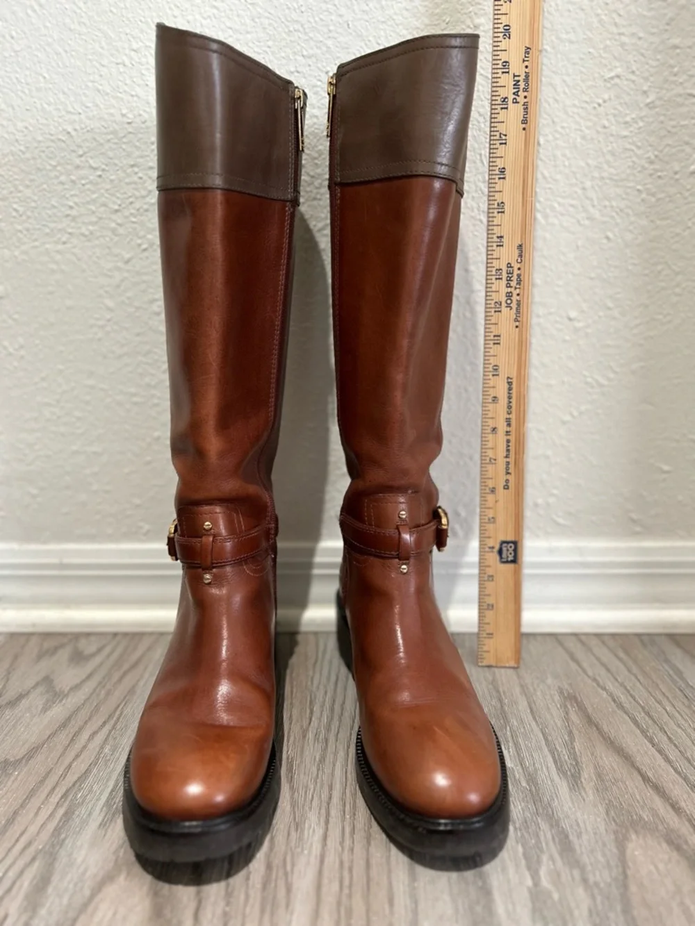 Tory Burch Women's Tall Leather Riding Boots - Brown 10.5 - Picture 3 of 4